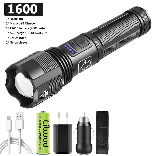 High-Quality XHP70.2 Tactical Hunting Led Flashlight