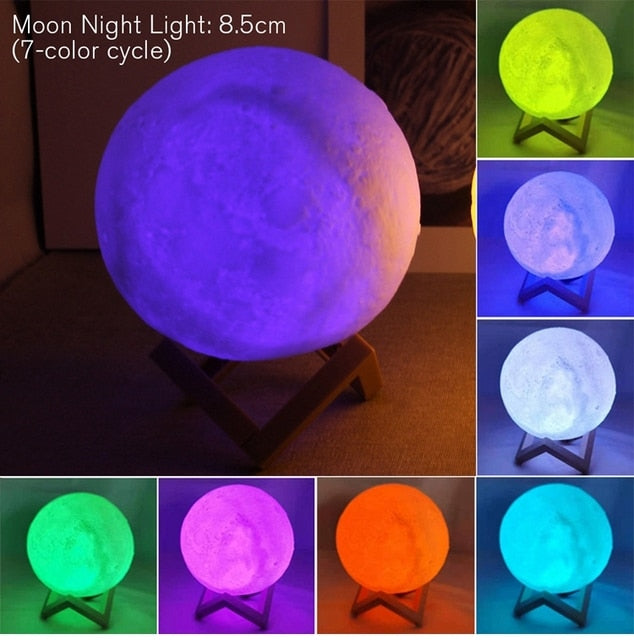 LED Battery Powered Moon Lamp